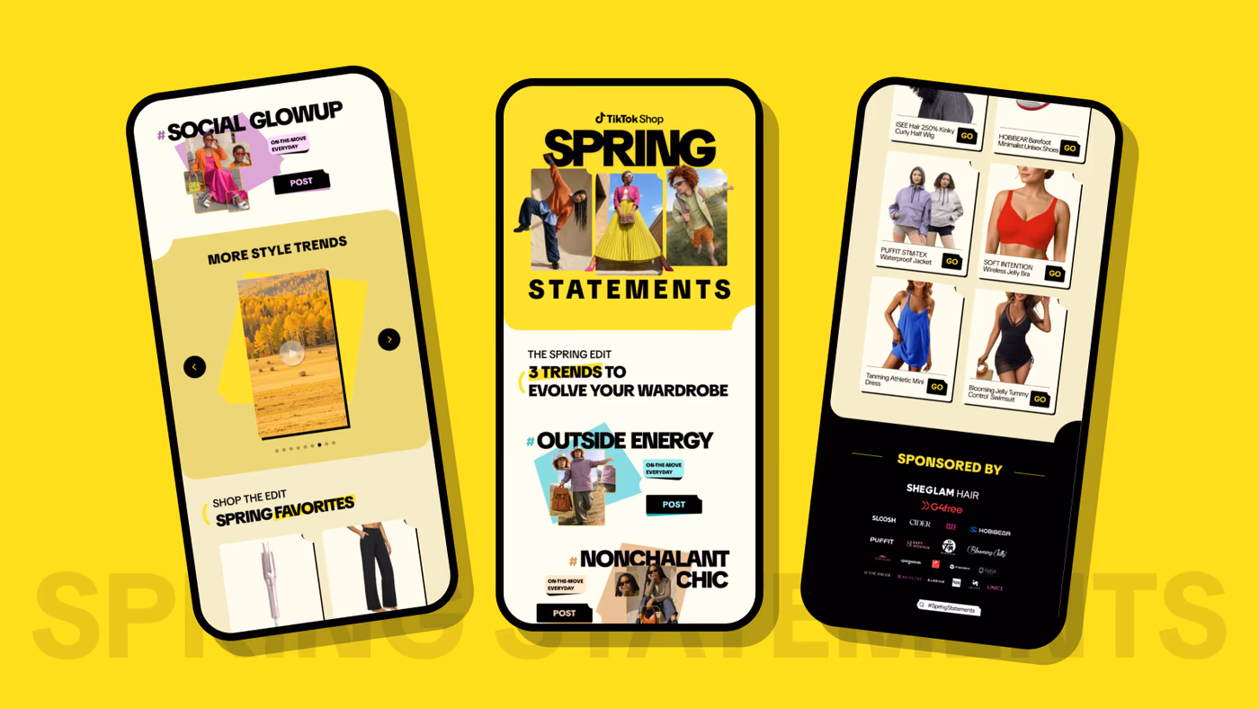 TikTok Shop Spring Statements 2026 春季趋势活动主视觉