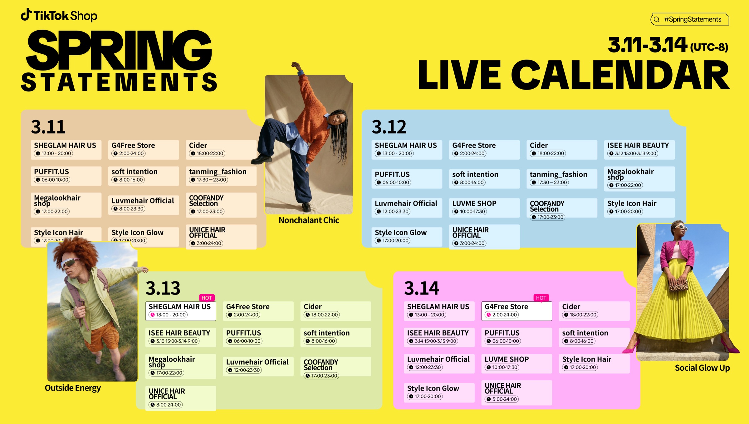 Spring Statements 四日直播日历