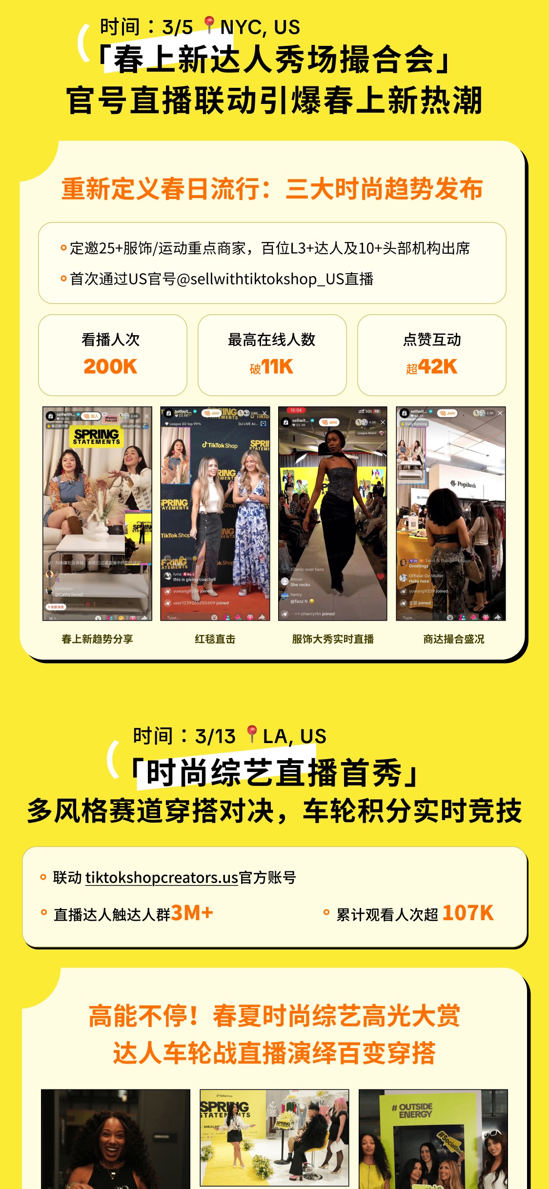 Spring Statements 洛杉矶时尚综艺直播活动复盘